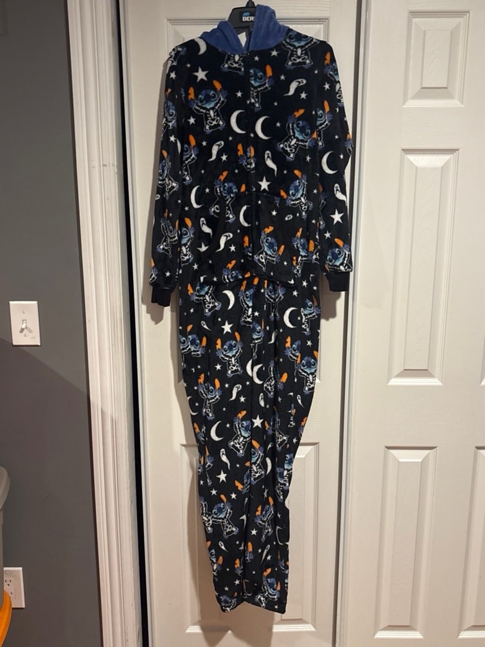 Blue Galaxy Stitch Plush Onesie Pajamas